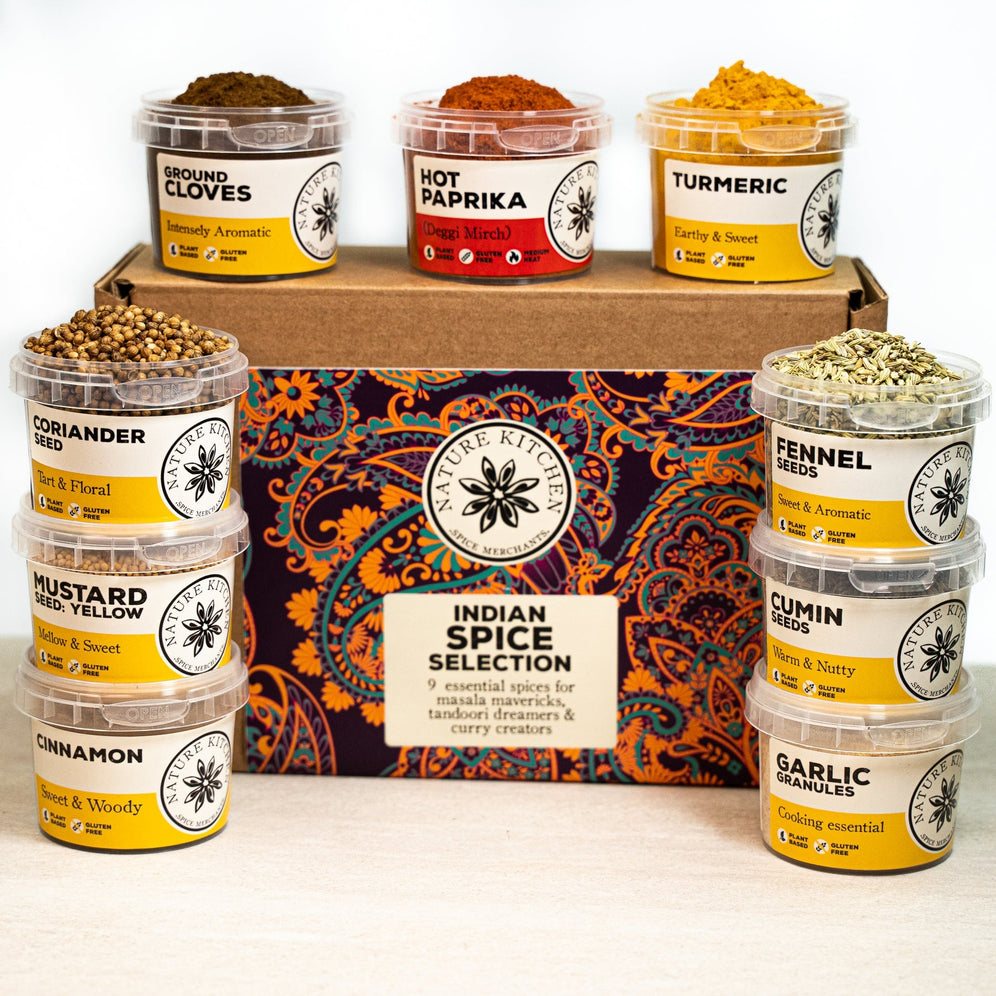 Indian Cooking Spices Gift Box from Spice & Dipity, a premium spice gift set for flavour-packed home cooking.