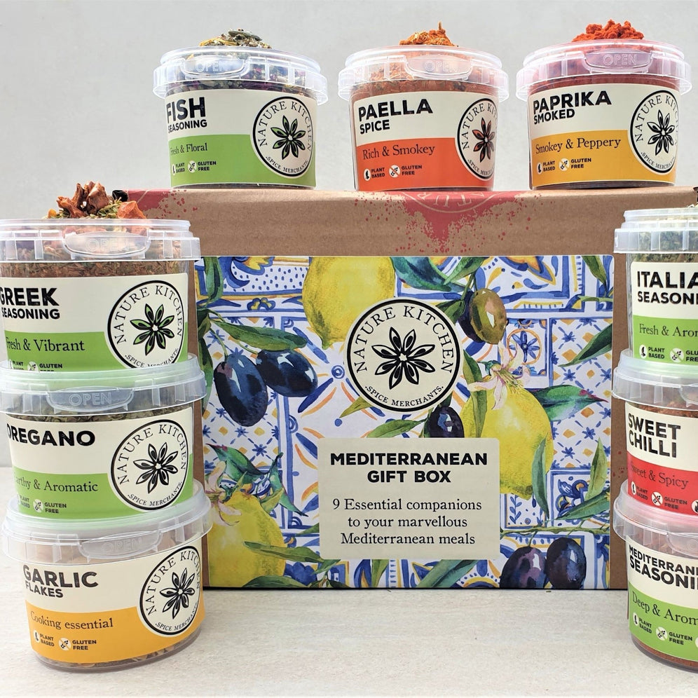 Mediterranean Spices Gift Box Collection from Spice & Dipity, a premium spice gift set for flavour-packed home cooking.