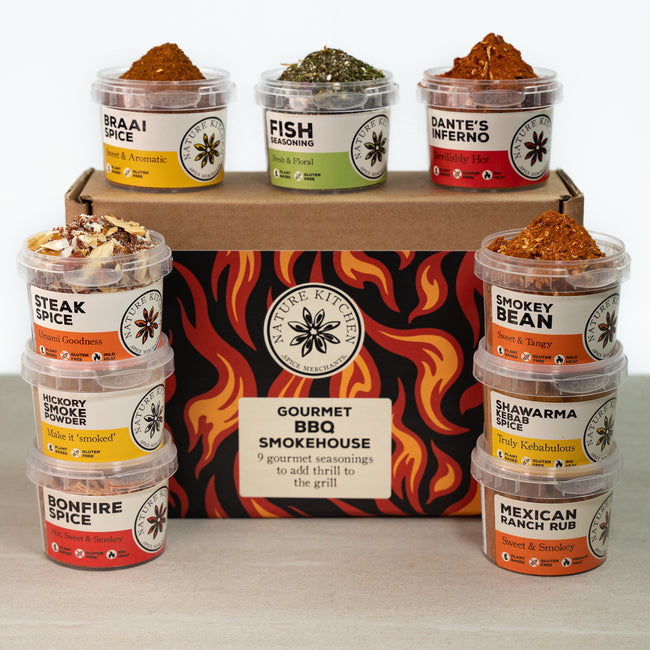 Gourmet BBQ Smokehouse Gift Box from Spice & Dipity, a premium spice gift set for flavour-packed home cooking.