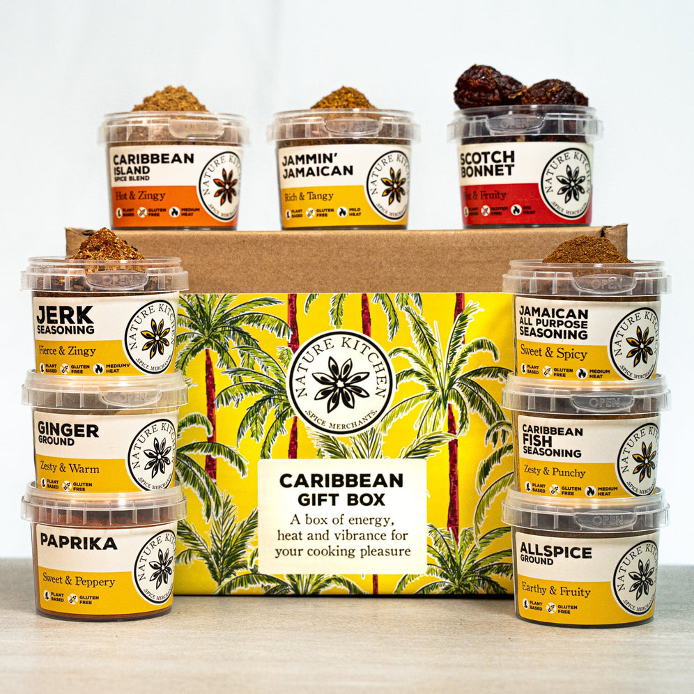 Afro-Caribbean Gift Box from Spice & Dipity, a premium spice gift set for flavour-packed home cooking.